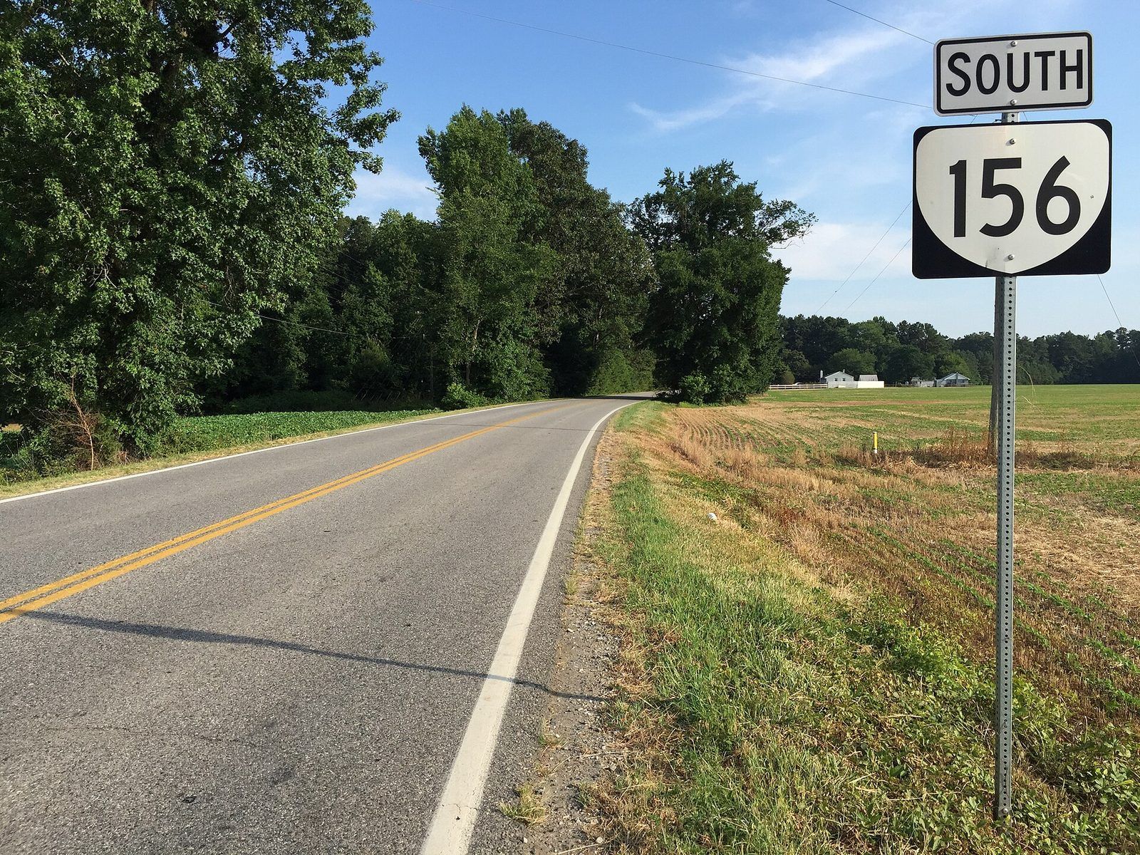 2017-07-13 18 07 13 View south along Virginia State Route 156 (Prince George Drive) at Virginia State Route 106 (Courthouse Road) in Prince George, Prince George County, Virginia